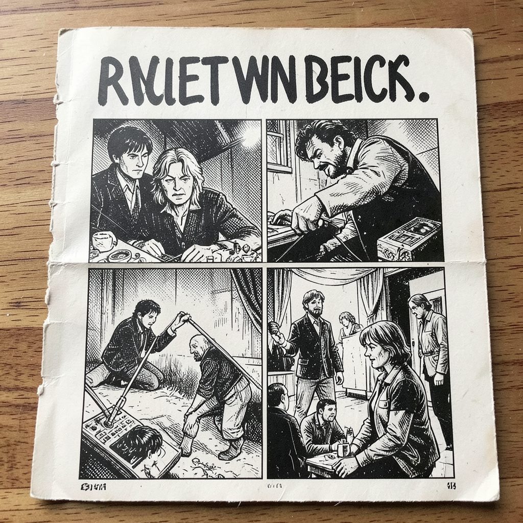 A zine-style cover with raw black-and-white comic art, photocopied texture, and hand-lettered title