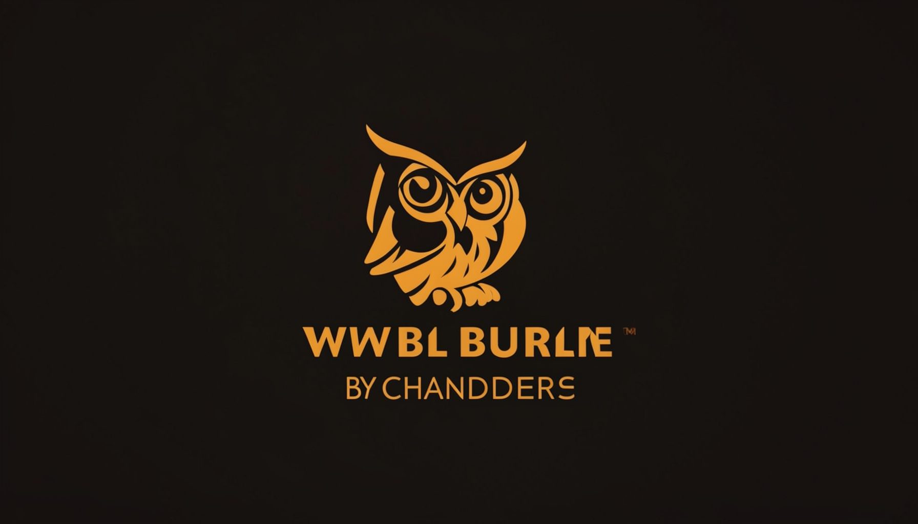 Owl Bureau by Chandelier logo in warm amber tones on a dark background